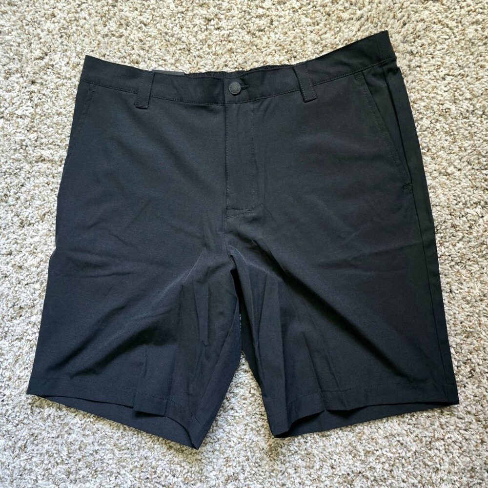 🌞 Banana Republic Men's Comfort Flat Front 36 x 9" Black Shorts